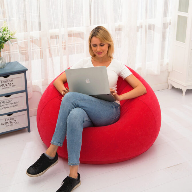 Flocking Inflatable Single Sofa - Image 3