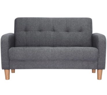 Sofa, 2-seater sofa, 2-seater, width 105 cm, height 12 cm, living room sofa, with armrests, robot vacuum cleaner can pass through, easy to assemble, also for 1 person, stylish, cute, Tokyo Soko