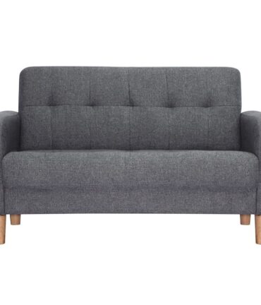 Sofa, 2-seater sofa, 2-seater, width 105 cm, height 12 cm, living room sofa, with armrests, robot vacuum cleaner can pass through, easy to assemble, also for 1 person, stylish, cute, Tokyo Soko
