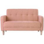 Sofa, 2-seater sofa, 2-seater, width 105 cm, height 12 cm, living room sofa, with armrests, robot vacuum cleaner can pass through, easy to assemble, also for 1 person, stylish, cute, Tokyo Soko