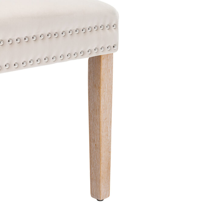 Dining Chair Modern Bench Beige - Image 5