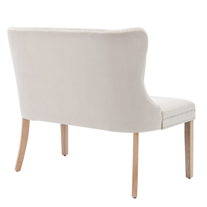 Dining Chair Modern Bench Beige - Image 8