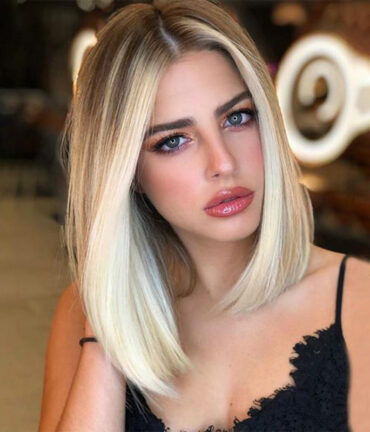 Women's Wigs With Medium Split Short Bob Gradient