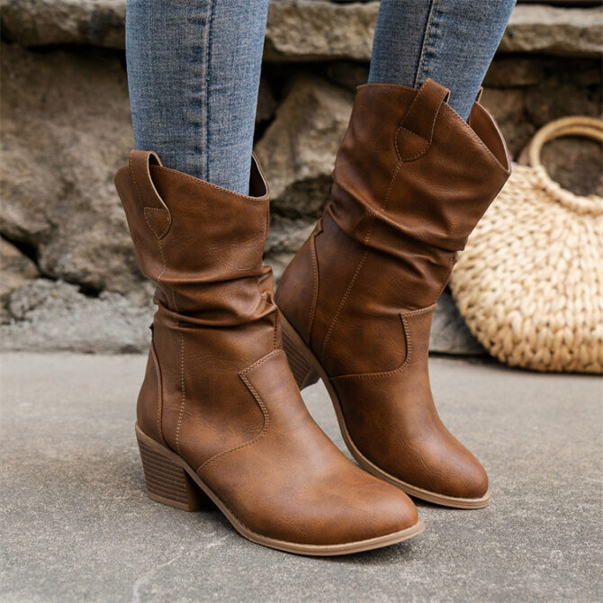 High Heel Mid Top Boots - Image 2