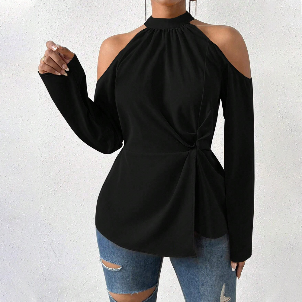 Women Clothing Adult Lady Woman Intellectual T shirt Noble Cool Beautiful Elegant Sneaky Design Long Sleeve Top