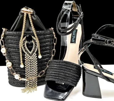 Women Shoes Bags Two Piece Sets Tassel Decorative Ankle Strap Simple Elegant Cocktail Or Daily