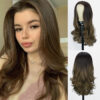 Wig European And American Women's Front Lace Wig With Small Lace Long Curly Hair Chemical Fiber High Temperature Silk Headgear Foreign Trade Wigs