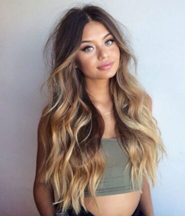 Long Curly Hair Big Wavy Golden Womens Wigs Blonde Hair Wigs Long Curly Wig