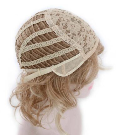 Short Curly Hair Brown Gold Wigs