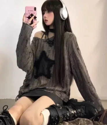 Hole Star Sweater Streetwear