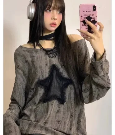 Hole Star Sweater Streetwear