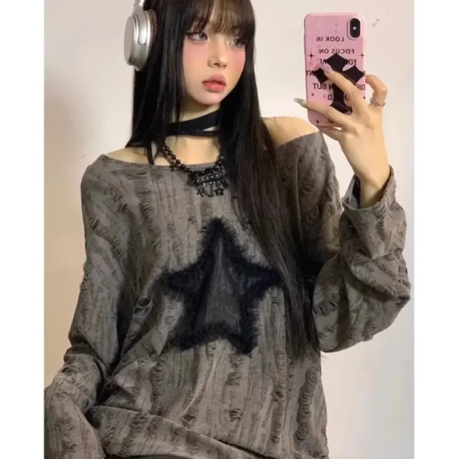 Hole Star Sweater Streetwear - Image 3