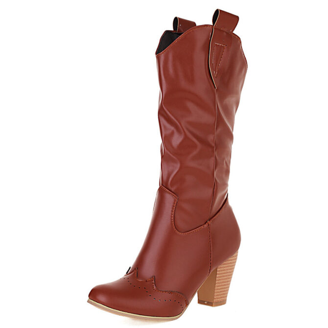High Heel Medium Short Boots - Image 6