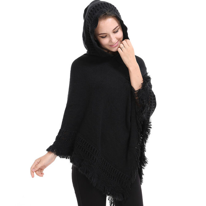 Knitted Pullover Overshirt Shawl - Image 2