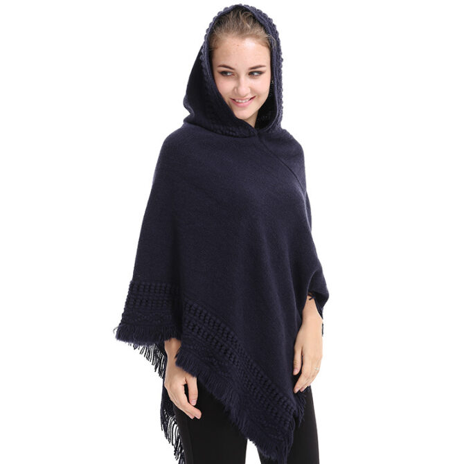 Knitted Pullover Overshirt Shawl - Image 3