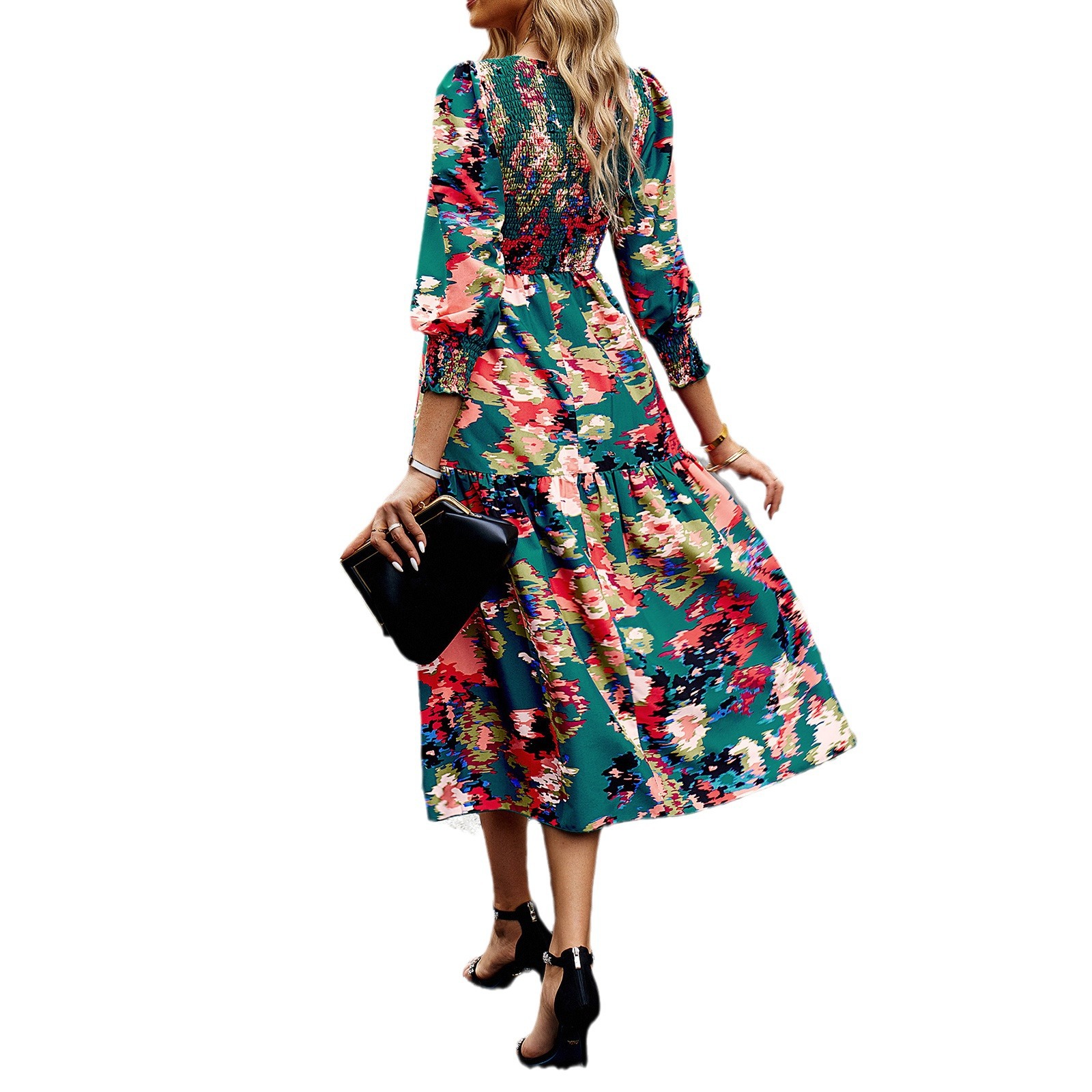 Elegant printed long skirt