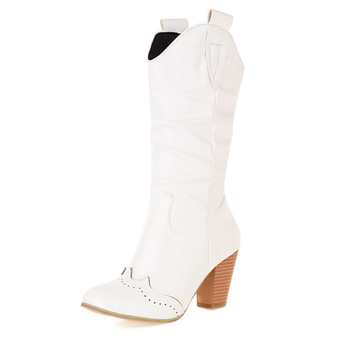 High Heel Medium Short Boots - Image 7