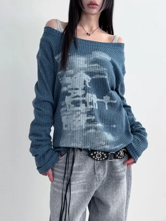 Vintage Streetwear Aesthetic Tops - Image 2