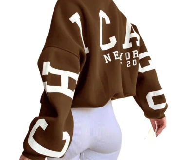 Combhasaki Women's Y2K Grunge Loose Pullover Sweatshirts Letter Print Casual Thickened Long Sleeve Tops Autumn Hoodie Streetwear