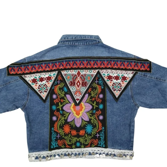 Embroidery Denim Vintage Jackets - Image 7