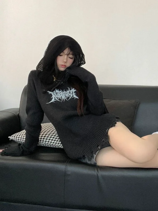 Vintage Grunge Sweaters Turtleneck - Image 4