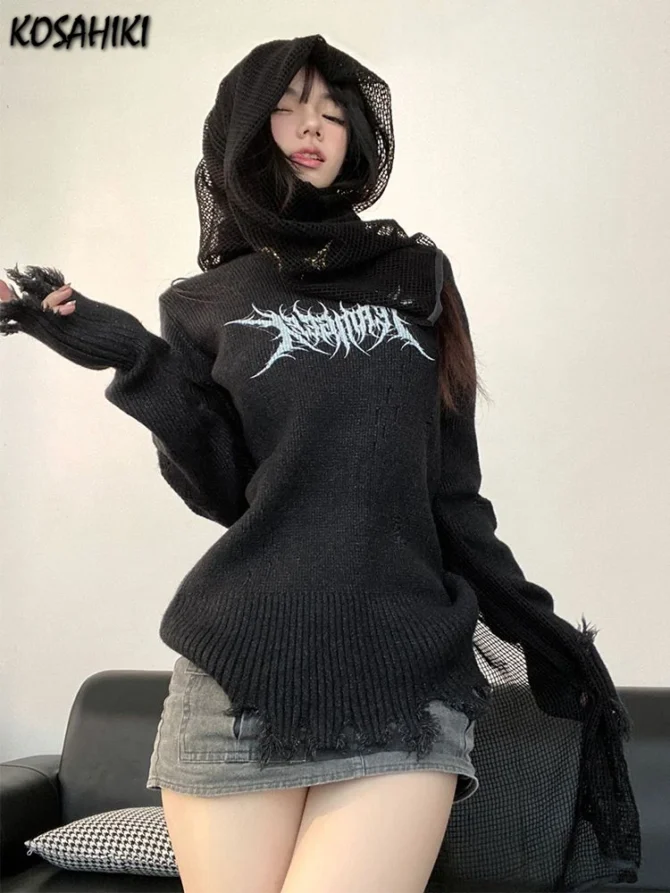 Vintage Grunge Sweaters Turtleneck - Image 7