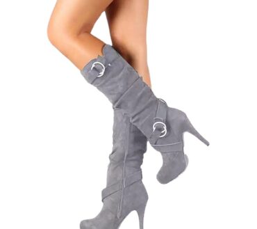 Women High Heel Boots Ladies Long Boots Large Size Women's Long Boots High Heel Boots