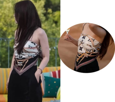 Dark Glory 2 Lee Sarah Same Style Silk Scarf Tube Top High-end Small Suspender Square Scarf Tube Top Belly Band Jinhera