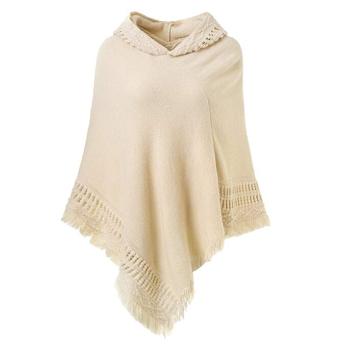 Knitted Pullover Overshirt Shawl - Image 4