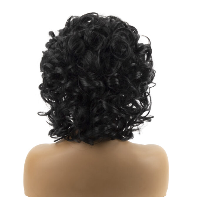 Black Short Curly Cross-border Wig - Image 4