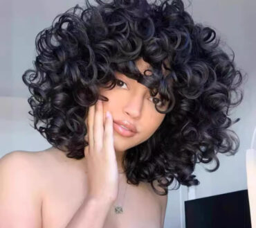 European And American Wigs Black Short Curly Hair Wig Headgear Cross-border Wig