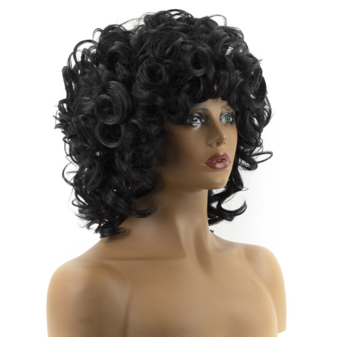Black Short Curly Cross-border Wig - Image 3