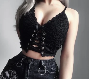 Sexy Lace Strap Crop Tops For Women Fashion Sleeveless Design Corset Bustier Party Top Bralette Short Camisole