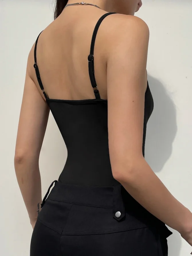 Women Simple Basic Bodysuit - Image 3