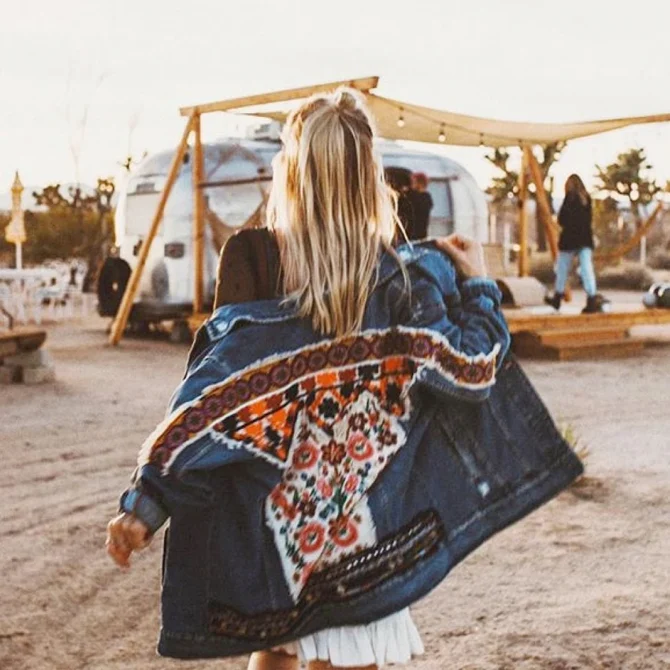 Embroidery Denim boho jacket - Image 3