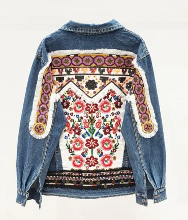 Embroidery Denim boho jacket