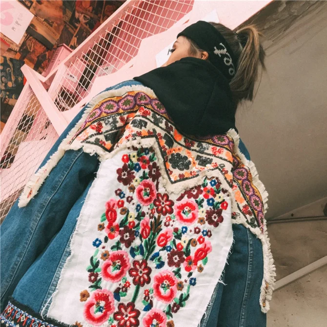 Embroidery Denim boho jacket - Image 6