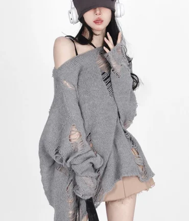 Off Shoulder Sweater Pullover Jumpers