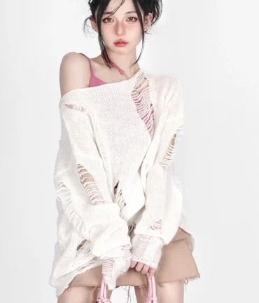 Off Shoulder Sweater Pullover Jumpers