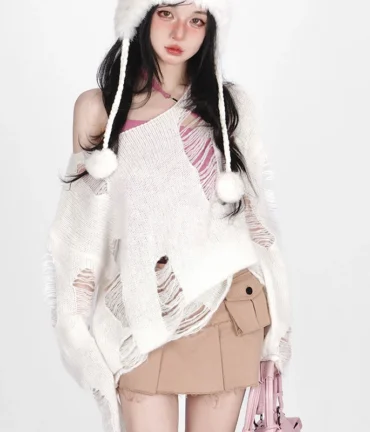 Off Shoulder Sweater Pullover Jumpers