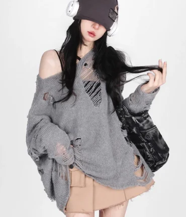 Off Shoulder Sweater Pullover Jumpers