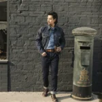 Red Tornado 12oz Slim Straight Jeans Rinsed Spring Men's Red Selvedge Denim Pants GT-0003