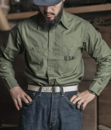 USN N-3 Utility Shirt Vintage Long Sleeve