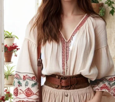 Long Sleeves Blouse Floral Print Sexy V Neck Ethnic Styles Women Tops Spring Bohemian Clothes Chic Blouses