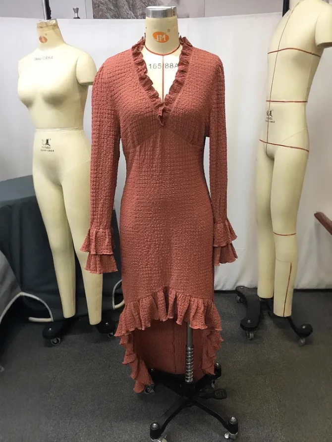 Ethnic Ruffle Flare Sleeve Dresses - Image 4