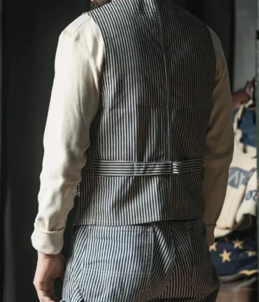 Lot 423 Express Stripe Chore Vest Vintage