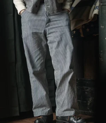 Vintage Denim Railroad Conductor Trousers