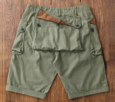 P44-0003 WW2 US Military Style 7.5oz USMT HBT Bermuda Mens Super Top Quality Cotton Vintage Casual Durable Stylish Cargo Shorts