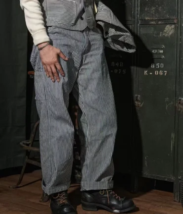 Rugged Bronson Lot 421 Express Stripe Engineer Pants Vintage Denim Railroad Conductor Trousers