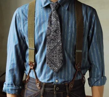 Red Tornado Vintage Super Quality Adjustable Cowhide Spaghetti Flexible Shoulder Strap Suspenders One Belt Two Usage Option